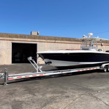 2008 Jefferson Yachts FS35 Sports Boat Twin Mercury Verado 2021 Trailer — photo 2