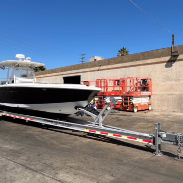2008 Jefferson Yachts FS35 Sports Boat Twin Mercury Verado 2021 Trailer — photo 3