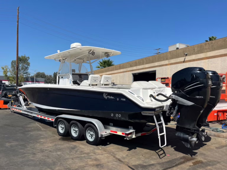 2008 Jefferson Yachts FS35 Sports Boat Twin Mercury Verado 2021 Trailer