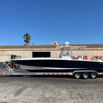 2008 Jefferson Yachts FS35 Sports Boat Twin Mercury Verado 2021 Trailer — photo 5
