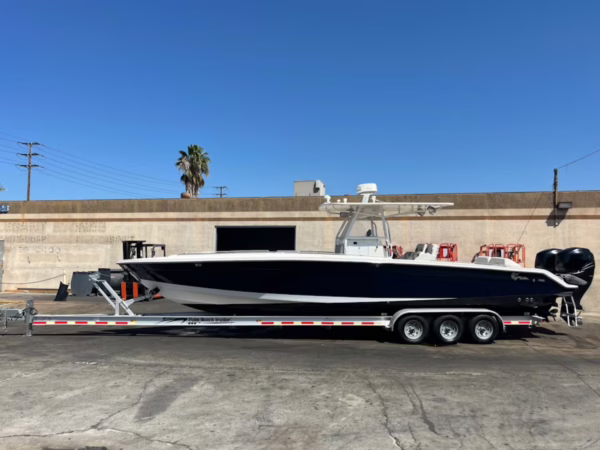 2008 Jefferson Yachts FS35 Sports Boat Twin Mercury Verado 2021 Trailer — photo 5